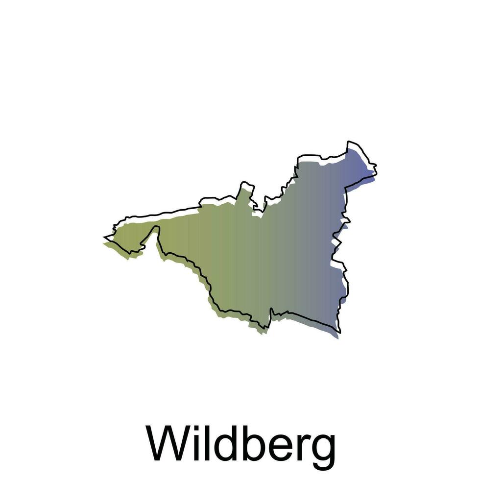 alto detallado vector mapa de wildberg moderno describir, logo vector diseño. abstracto, diseños concepto, logo, logotipo elemento para modelo.