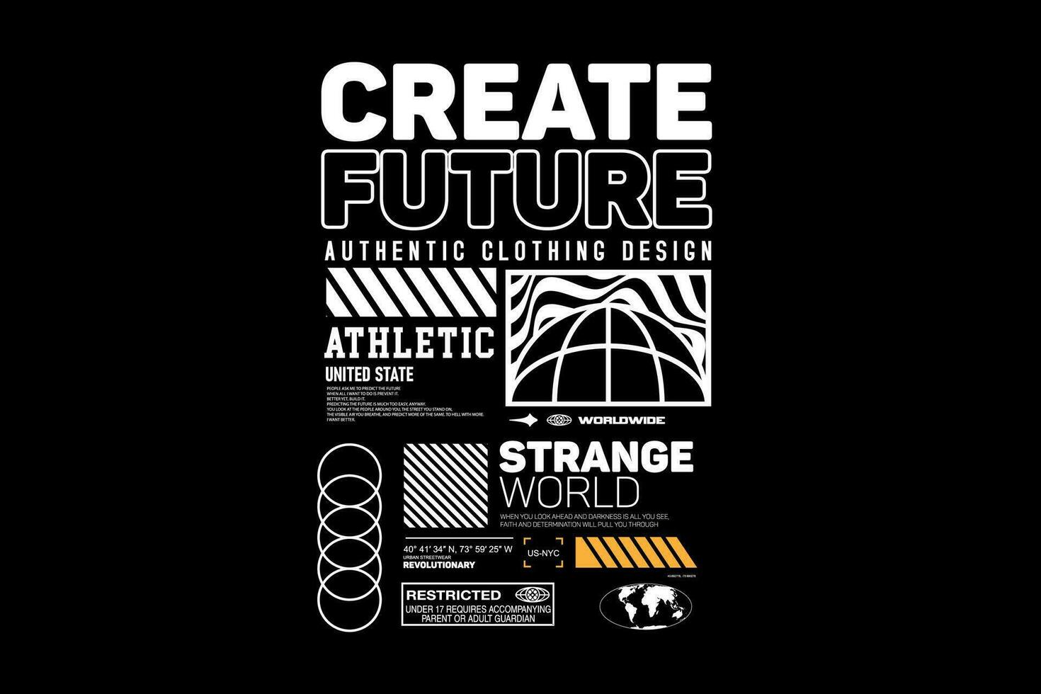 Streetwear design graphic concept modern vector file template