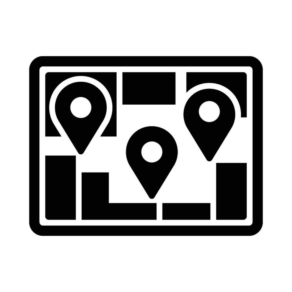 Multiple POIs Vector Glyph Icon For Personal And Commercial Use.