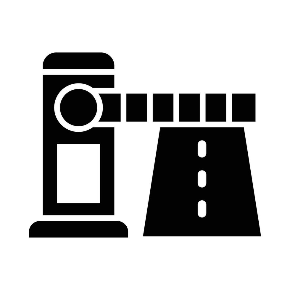 Toll Road Vector Glyph Icon For Personal And Commercial Use.