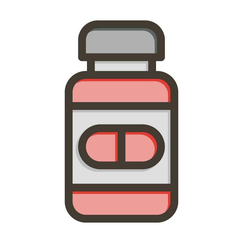 Iron Tablet Vector Thick Line Filled Colors Icon For Personal And Commercial Use.
