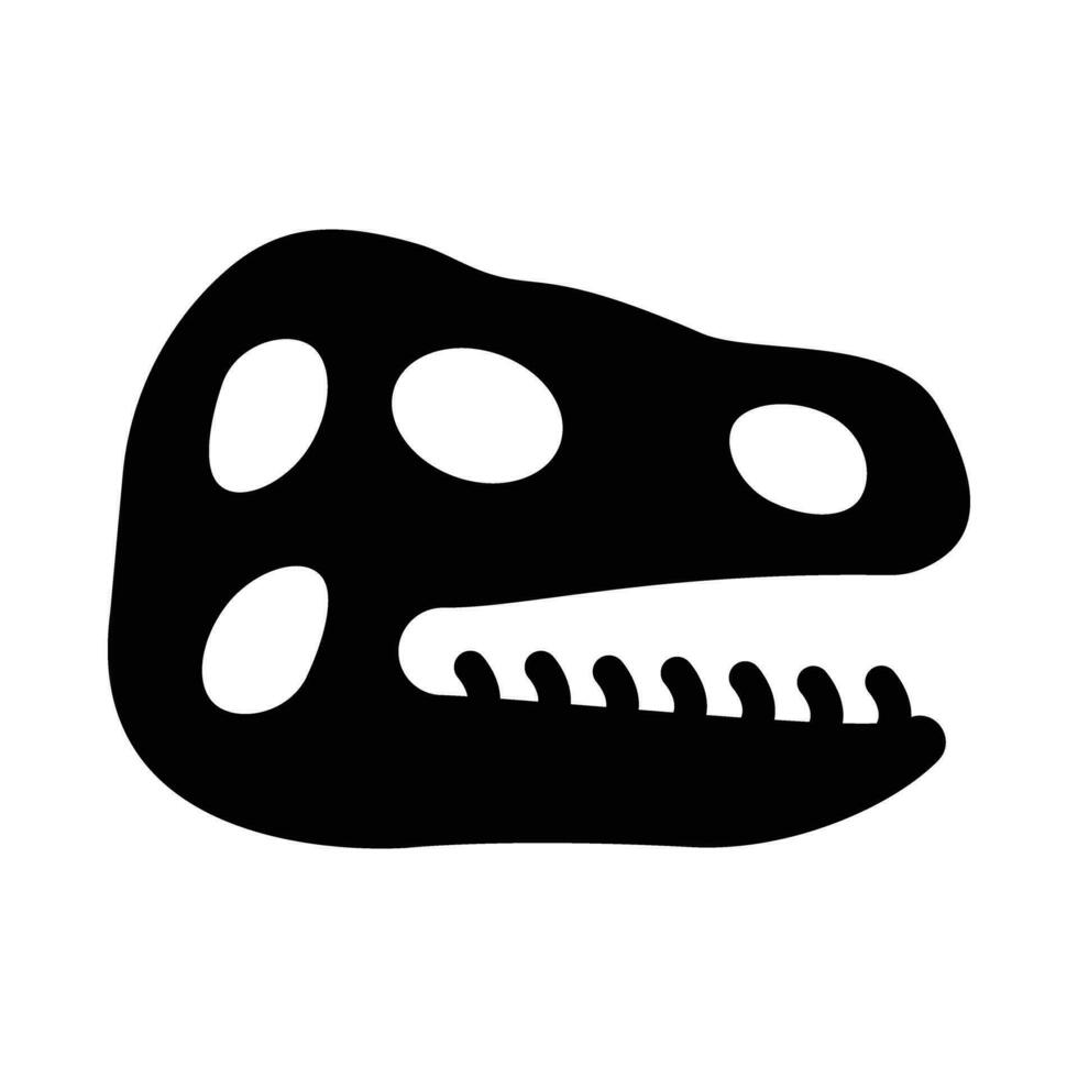 Dinosaur Skull Vector Glyph Icon For Personal And Commercial Use.