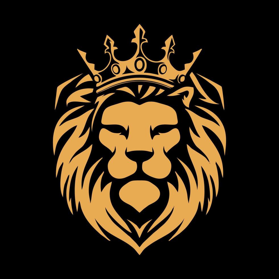 león Rey logo vector de primera calidad, limpio, moderno