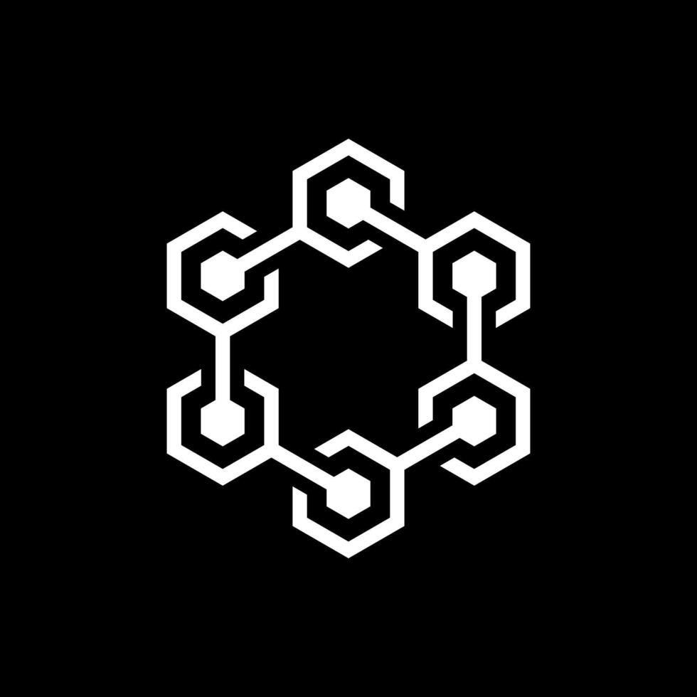 blockchain technology vector logo