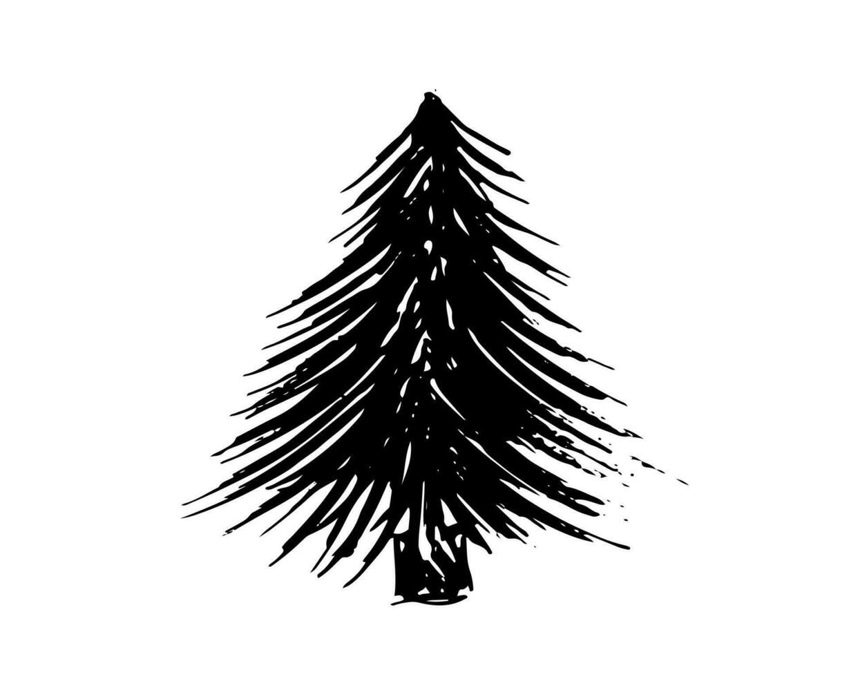 Christmas tree design, vector set.