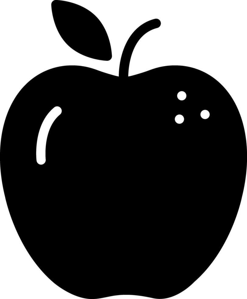 solid icon for apple vector