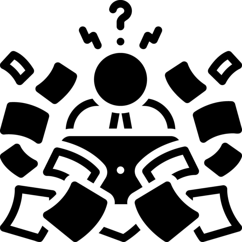 solid icon for trouble vector
