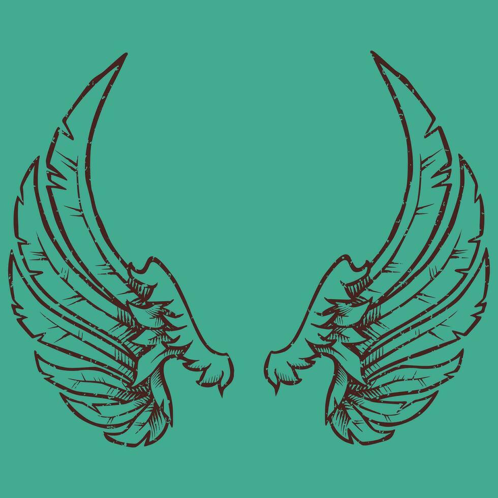 professional wing design for any use vector