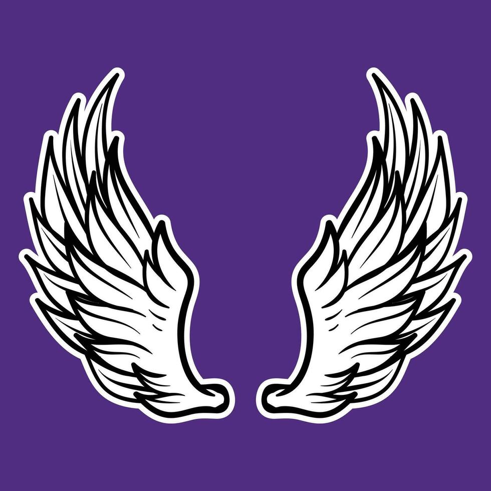 professional wing design for any use vector