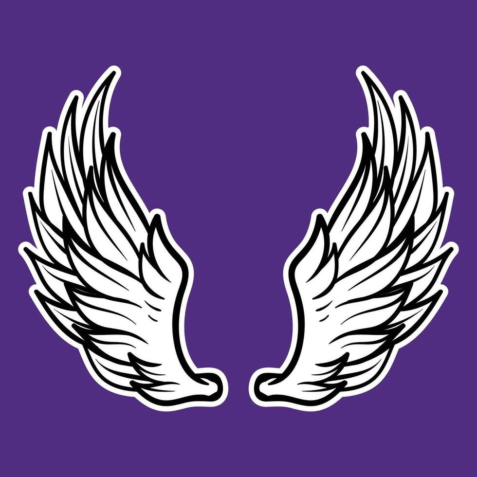 professional wing design for any use vector