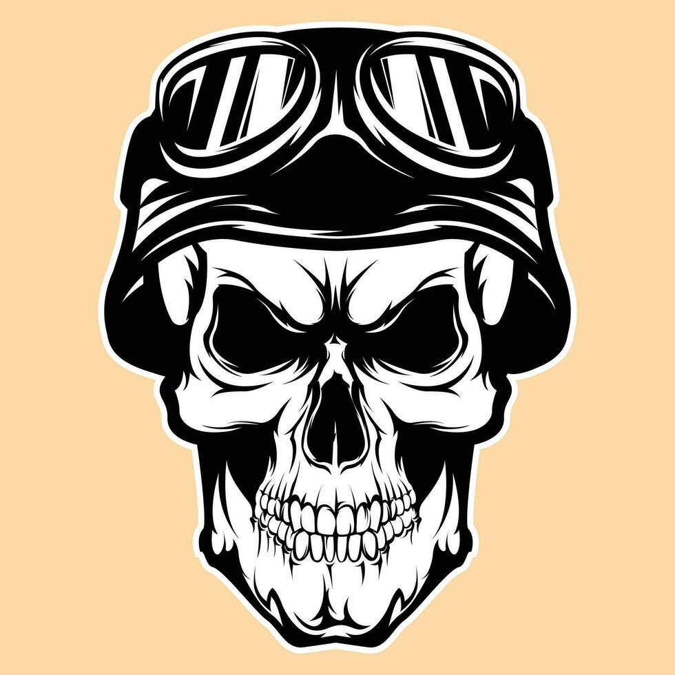 skull design white and black vector