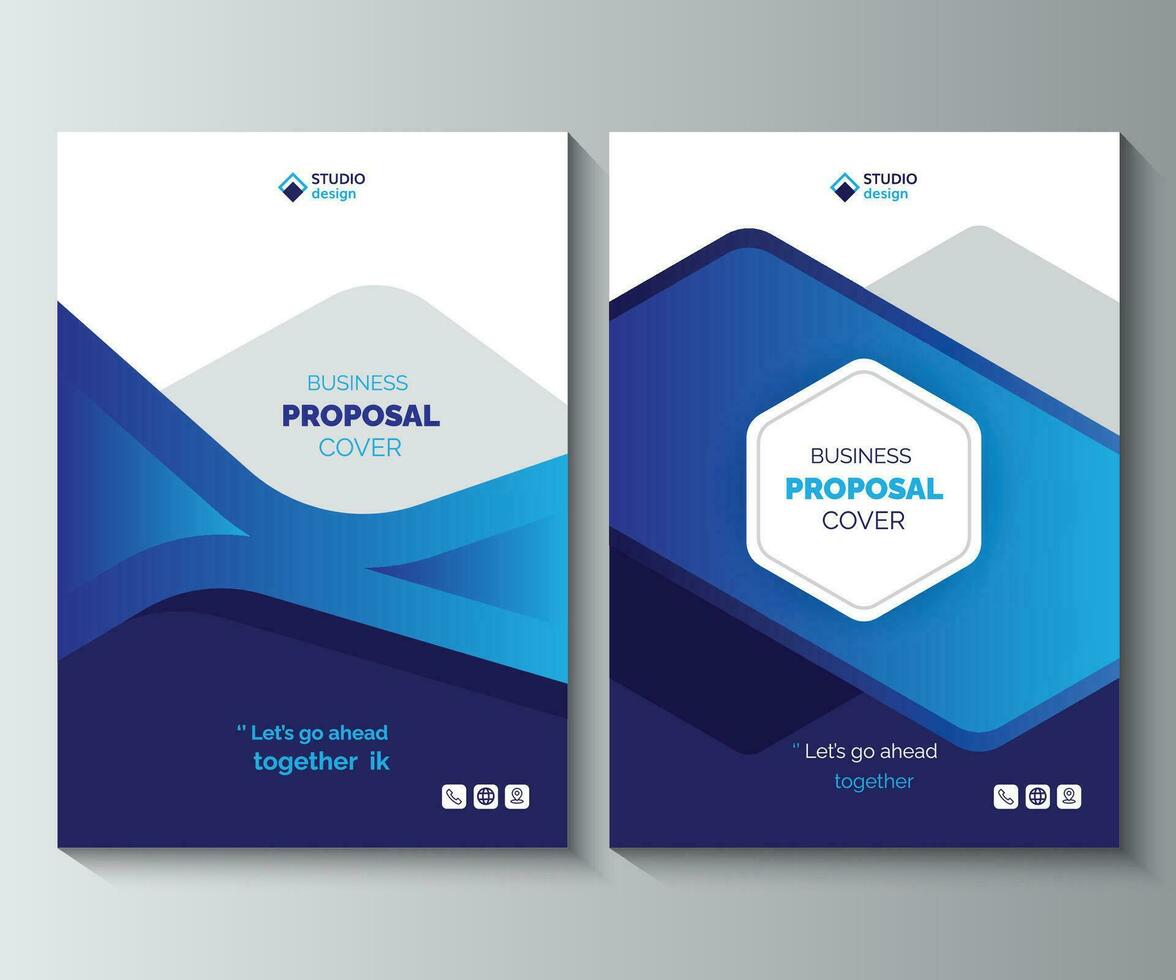 Business Proposal Cover Design  Template Concepts vector