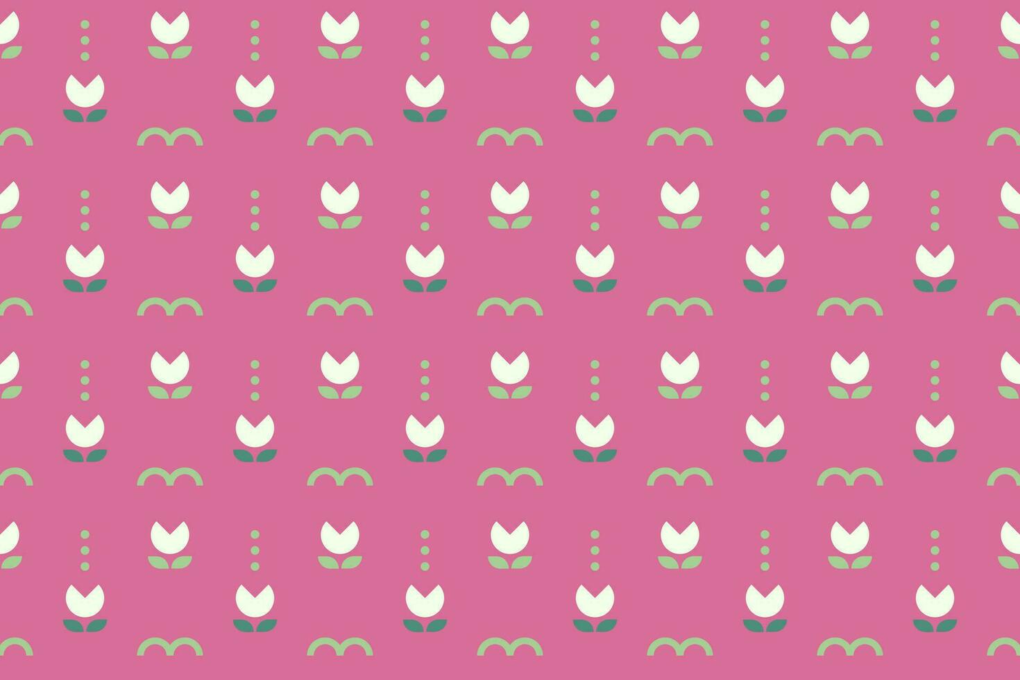 A lotus flower theme with geometric shape as seamless pattern background vector