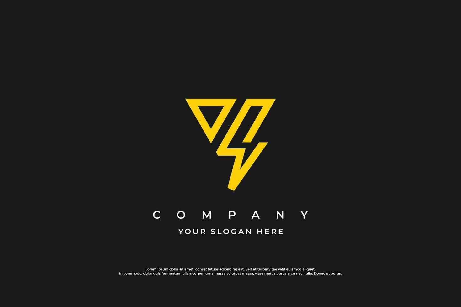 Letter V Volt Logo Design vector