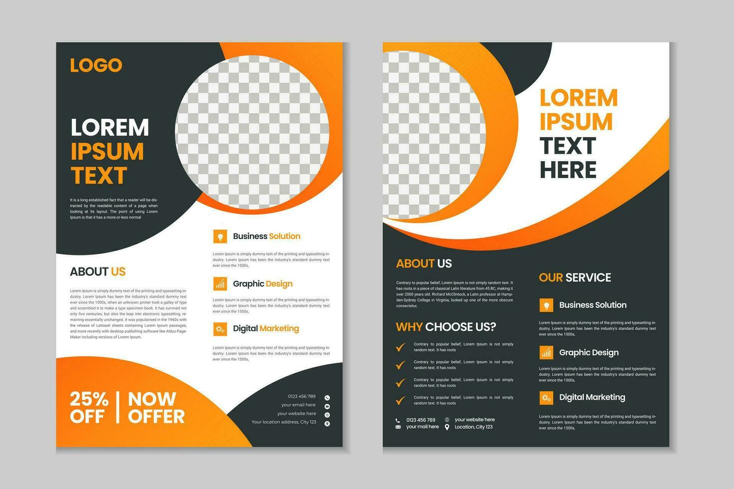 Corporate book cover design, flyer template design, business brochure ...