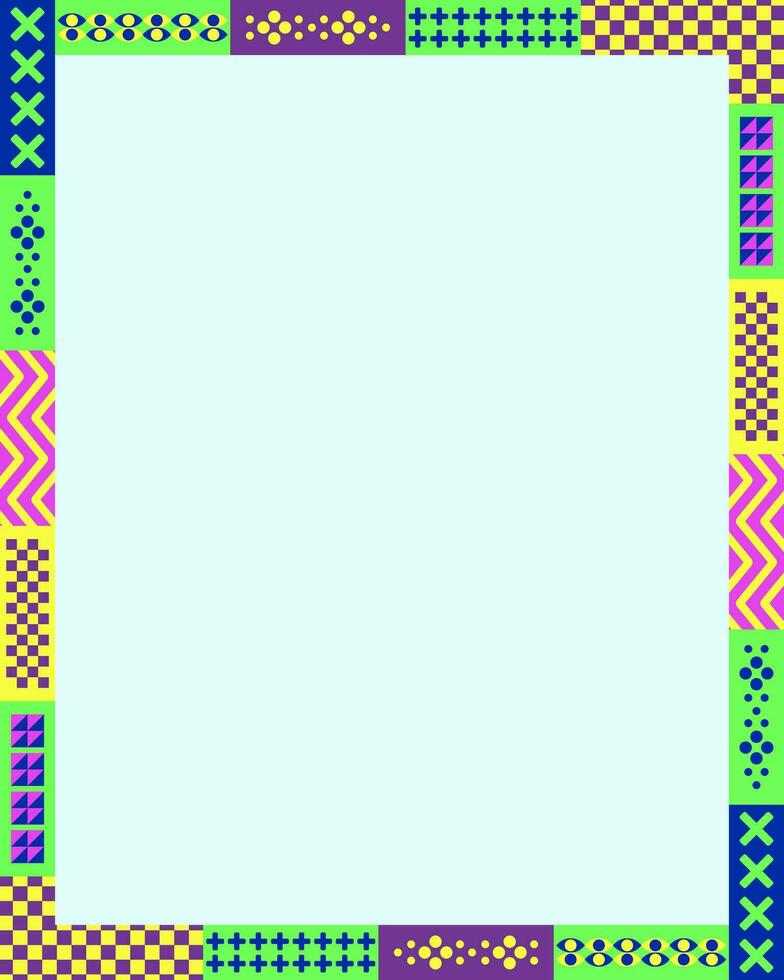 Cool geometric abstract colorful frame background illustration vector pattern banner form modern pop art event vestival element editable