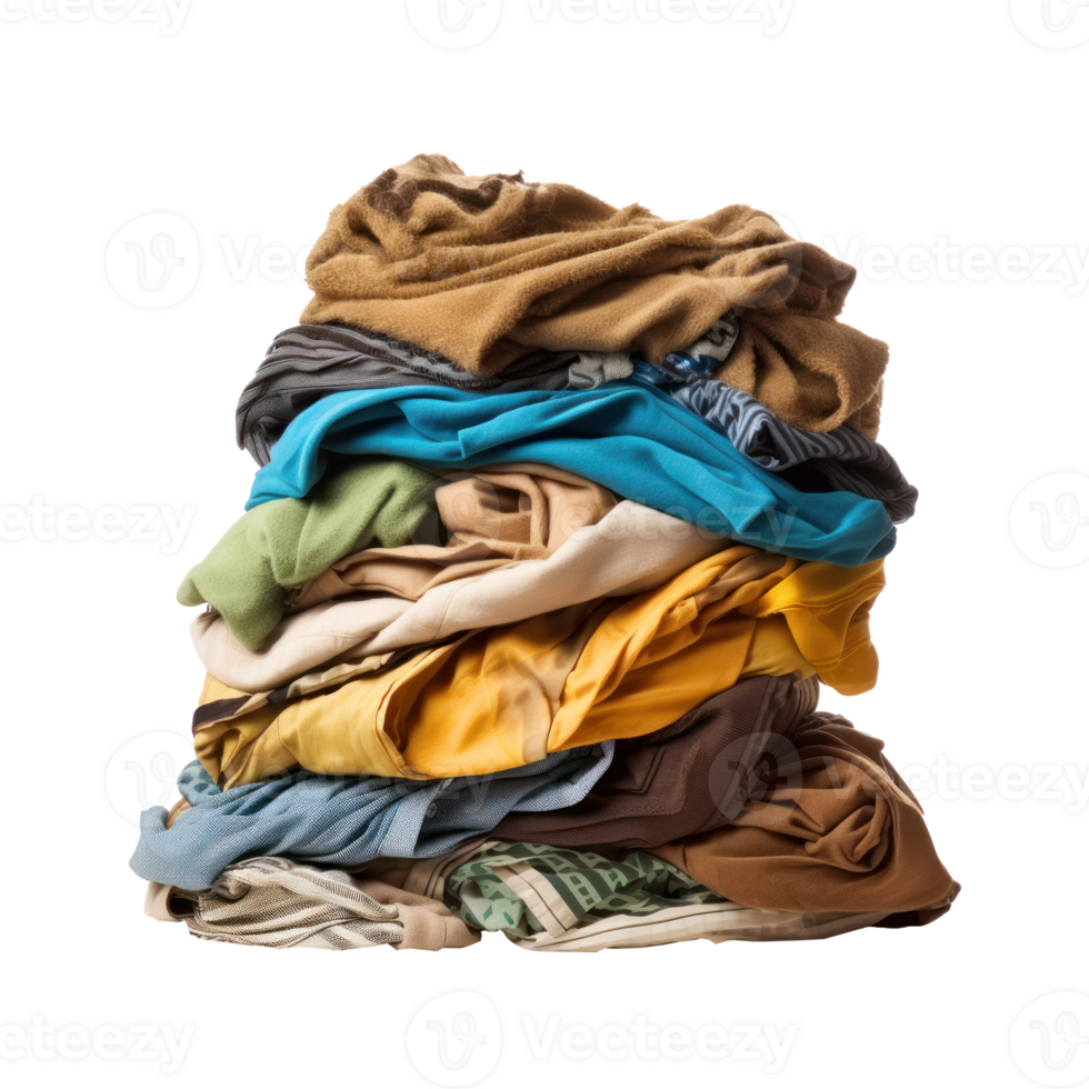 Pile of dirty laundry isolated png