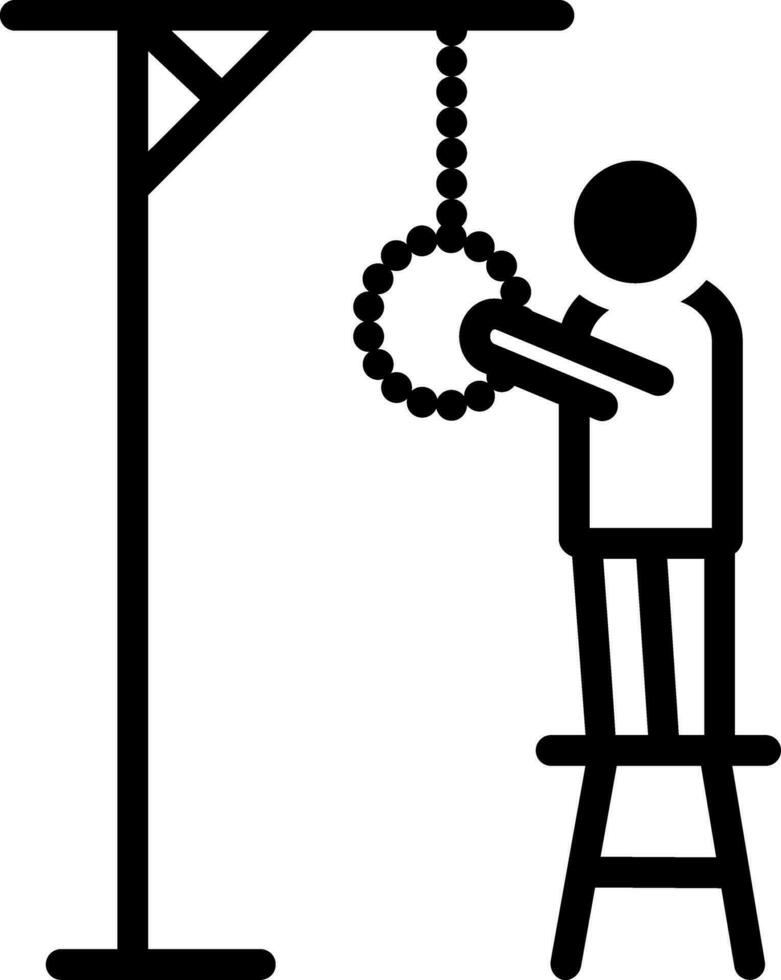 solid icon for suicide vector