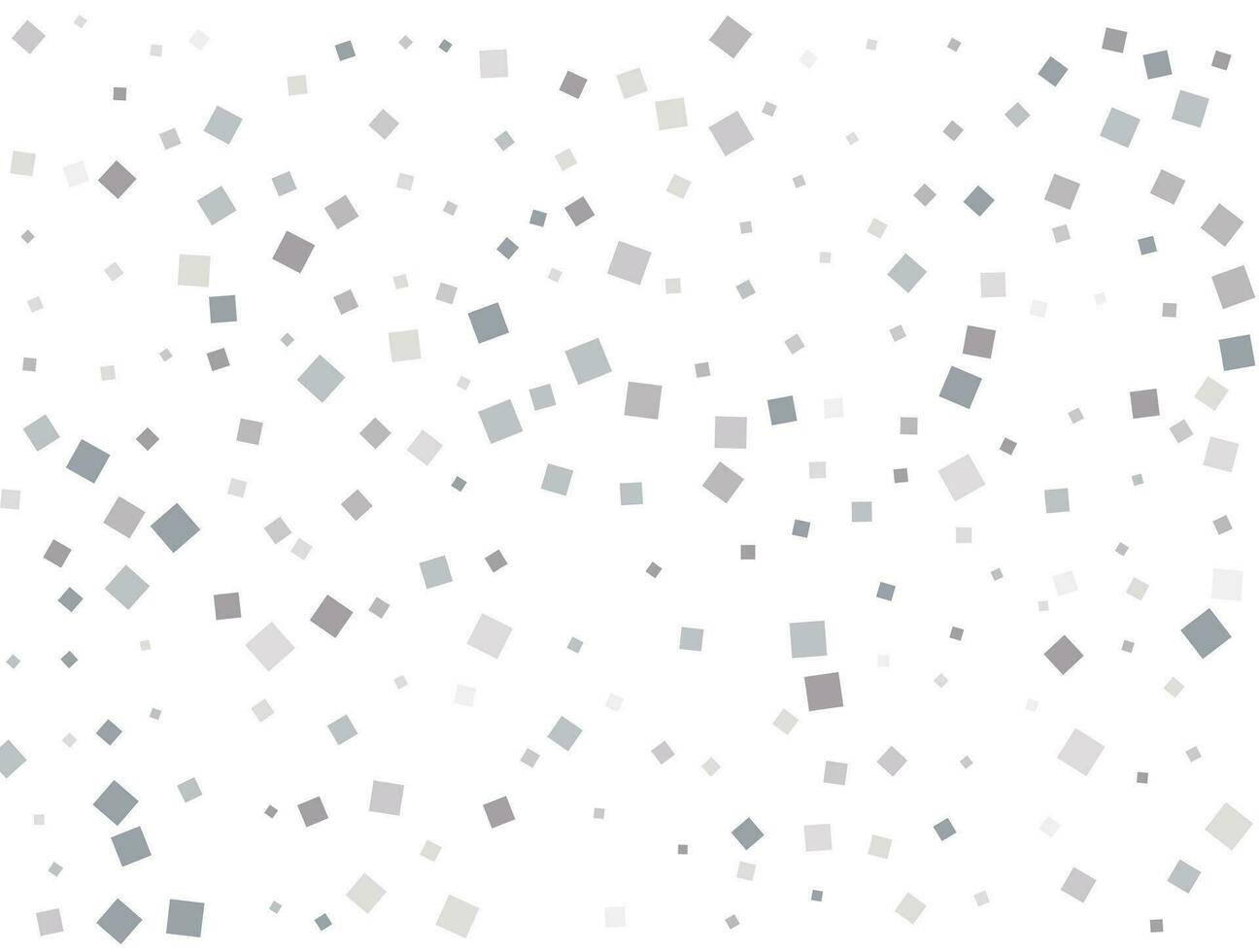 Silver square confetti. Vector illustration.