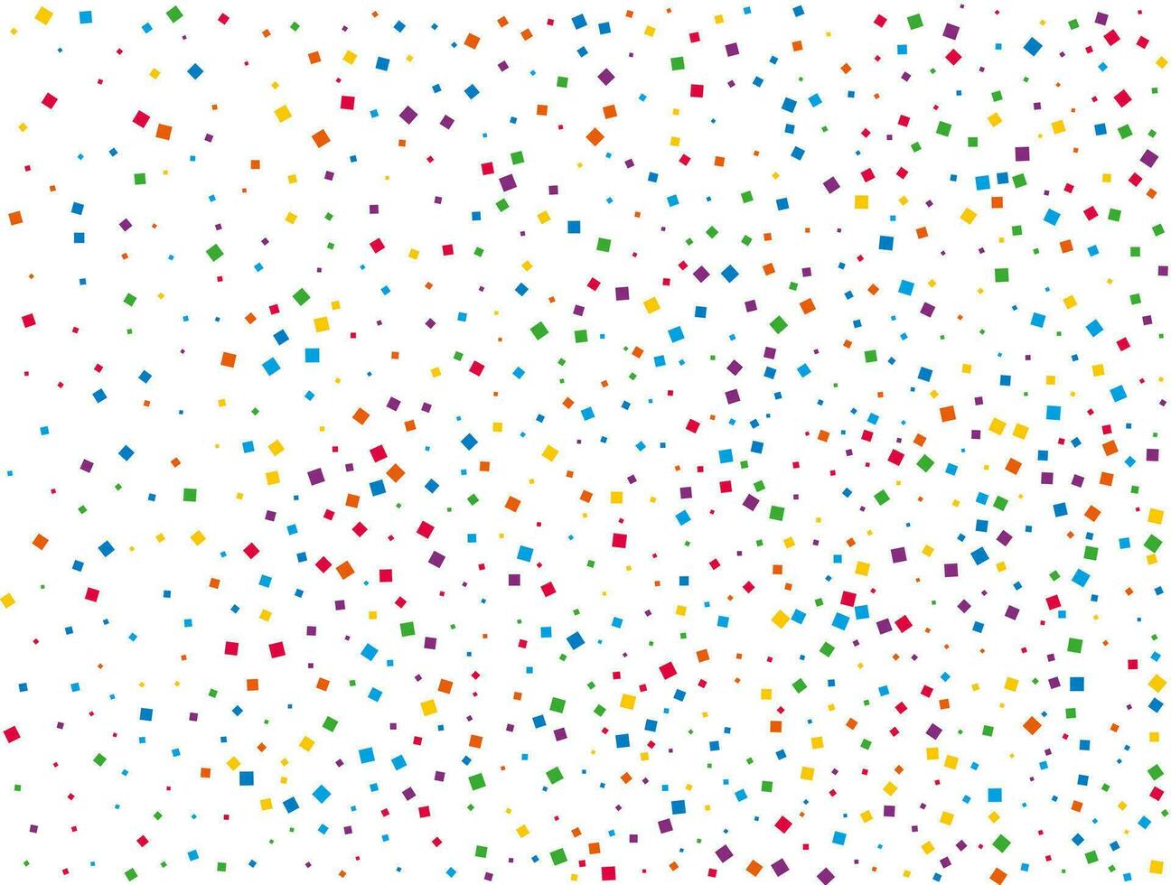 Rainbow Squares Confetti. Confetti celebration, Falling rainbow abstract decoration for party, birthday celebrate, anniversary or event, festive. Festival decor. Vector illustration.