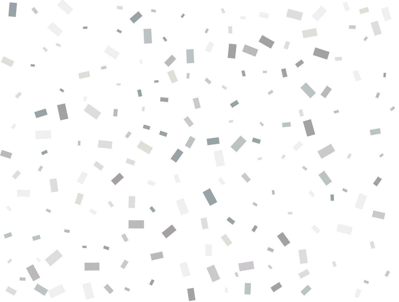 Modern Light silver Rectangular glitter confetti background. White festive texture vector