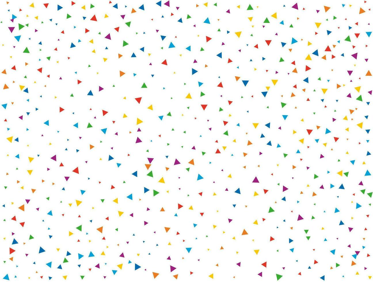 Triangular Rainbow  Confetti. Rainbow glitter confetti background. Vector illustration.