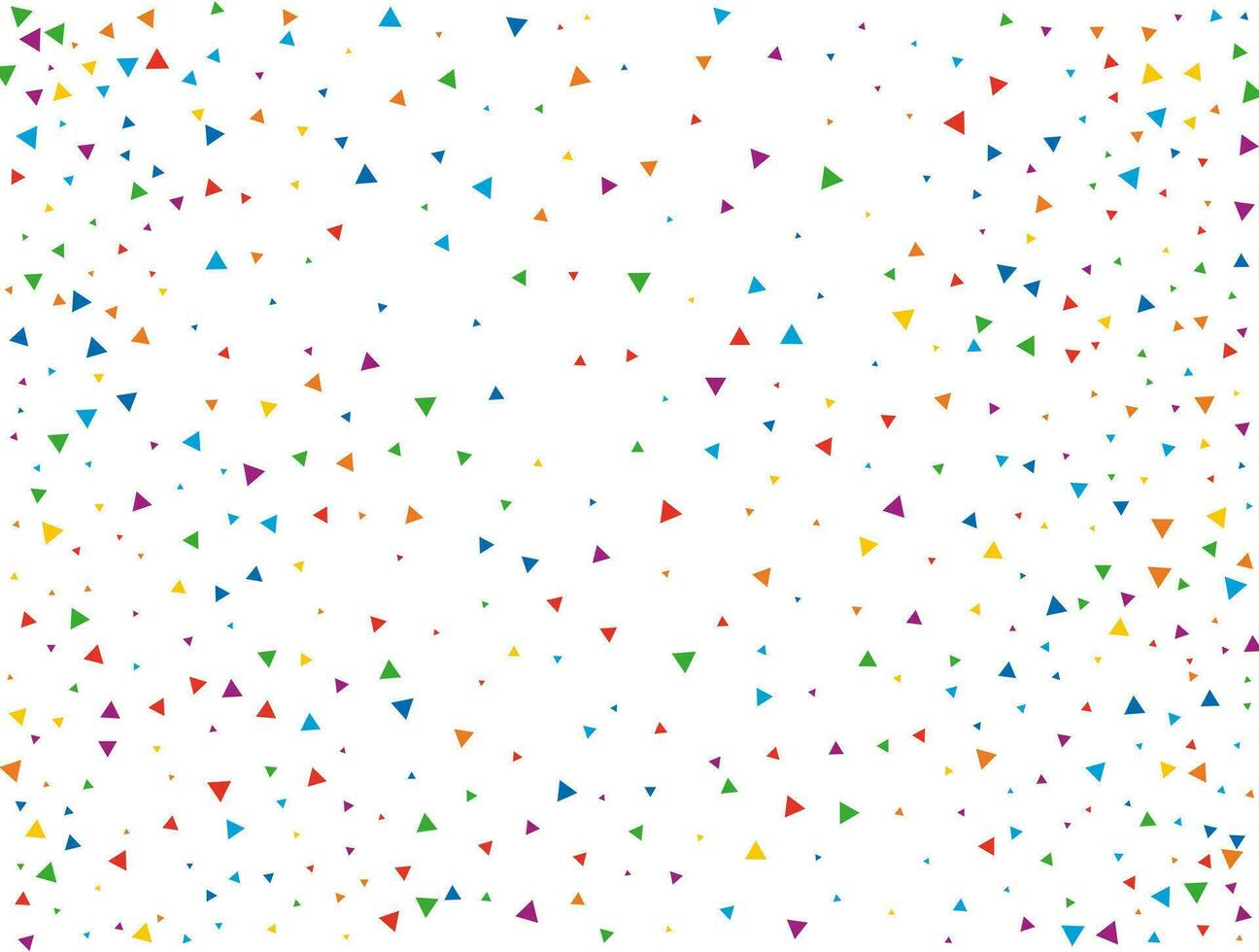 Triangular Rainbow  Confetti. Rainbow glitter confetti background. Vector illustration.