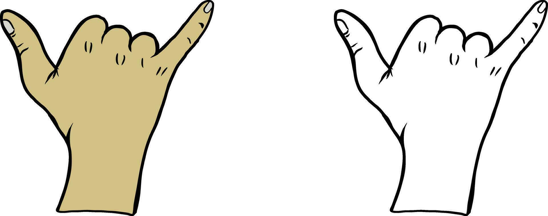 Saka hand sign gesture vector