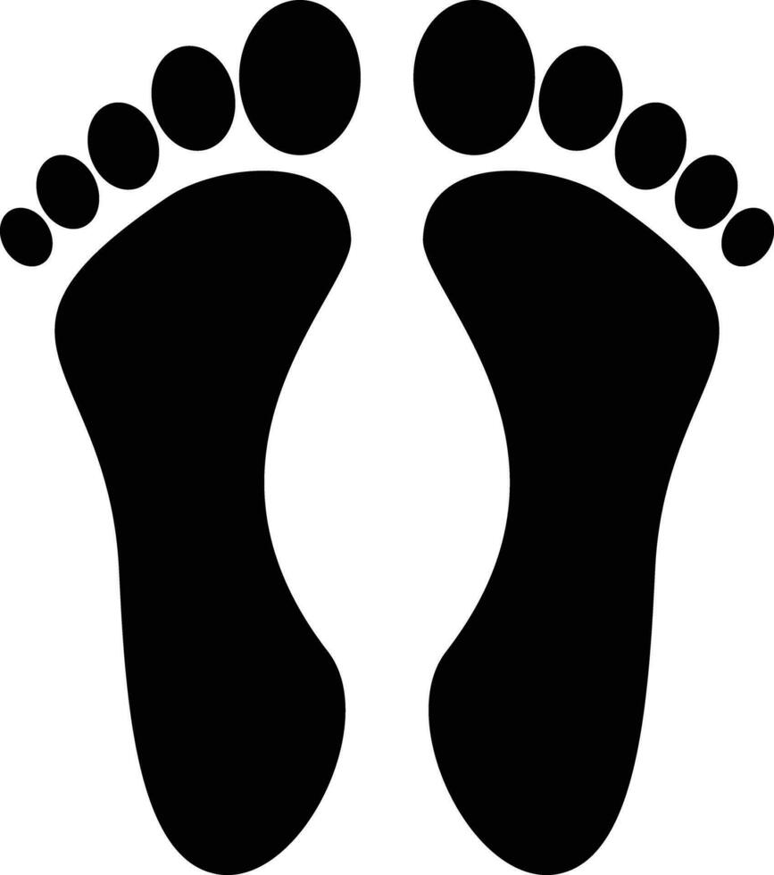 Set of Footprint vector illustrations