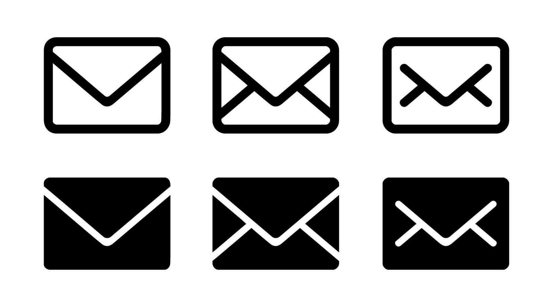 Envelope Icon Set for Business Card icons, curriculum vitae, website, brand guide, etc. Email, Message, Chat Icon vector