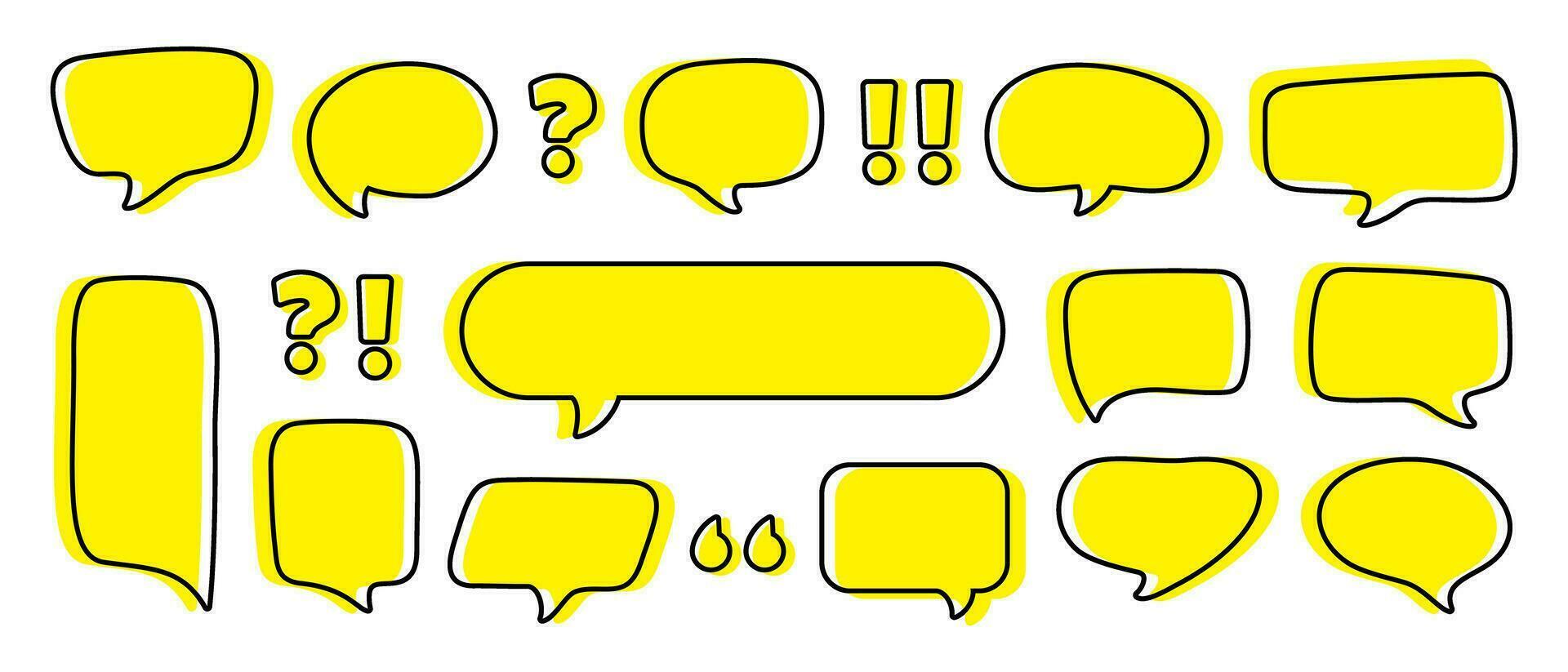 Illustration Vector Graphic of A Stylish Icon Set for Messaging and Talk Applications, Minimalist Speech Bubble Icon Pack