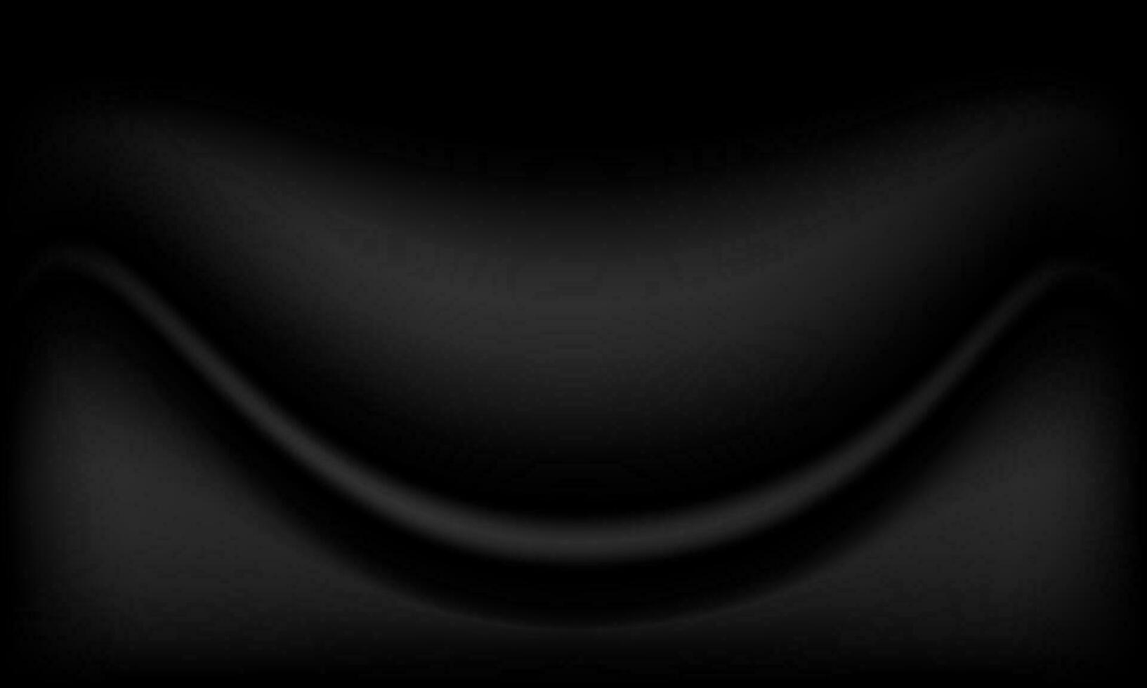Abstract black luxury wavy silk. Elegant fabric soft texture. black luxury background with copy space vector