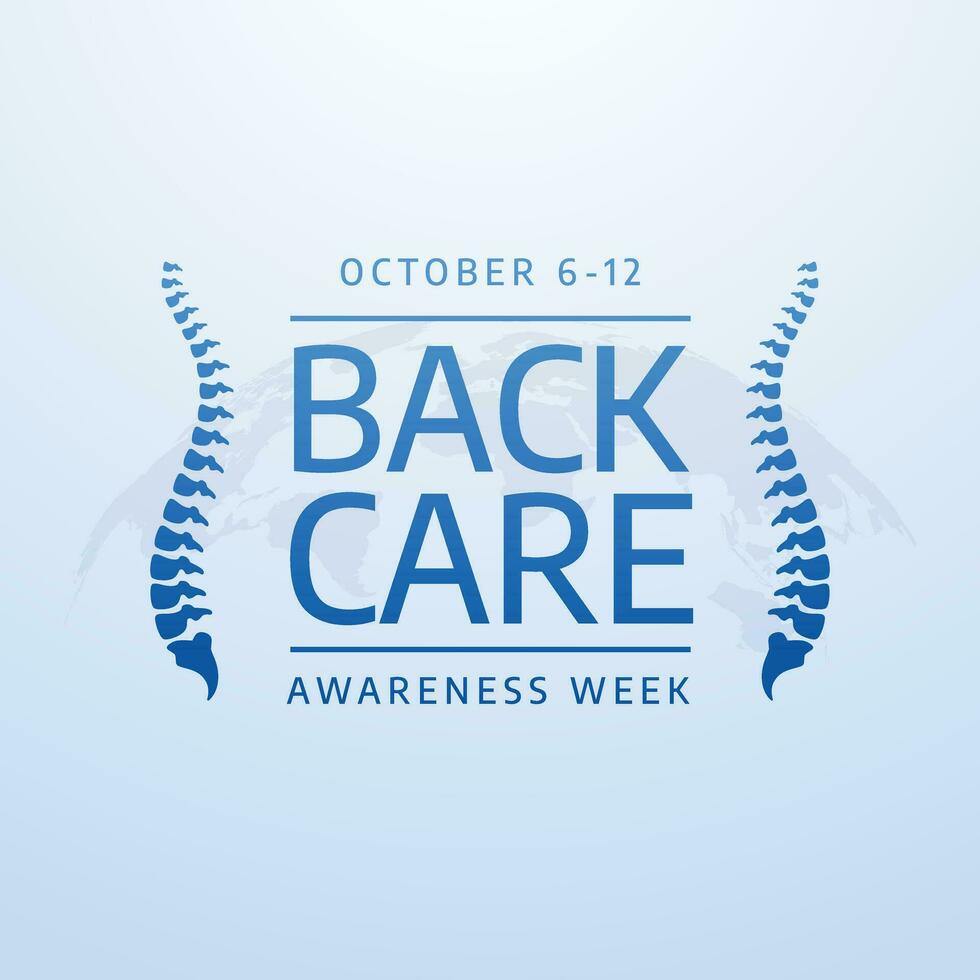 Back Care Awareness Week design template good for celebration usage. back bone vector illustration. flat design. eps 10.