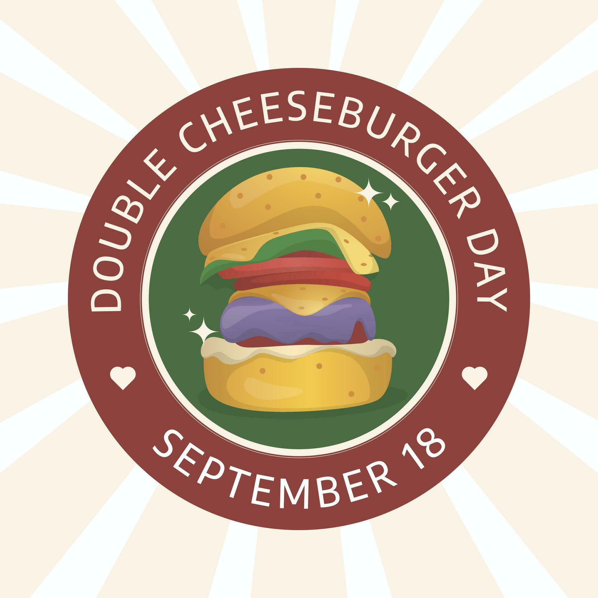 national double cheeseburger day design template good for celebration