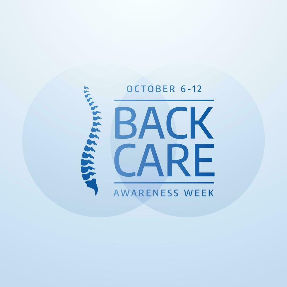 Back Care Awareness Week design template good for celebration usage. back bone vector illustration. flat design. eps 10.