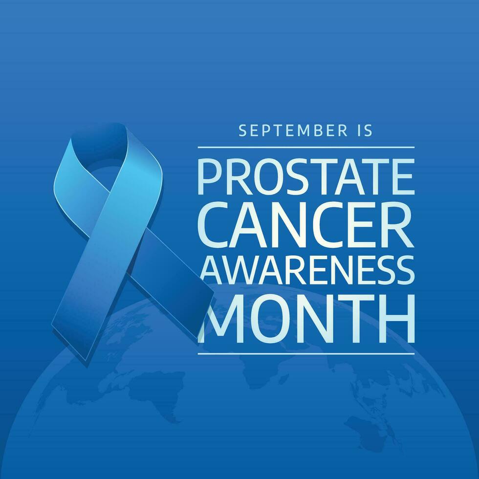 Prostate Cancer Awareness Month design template good for celebration usage. blue ribbon design template. flat ribbon design. vector eps 10.