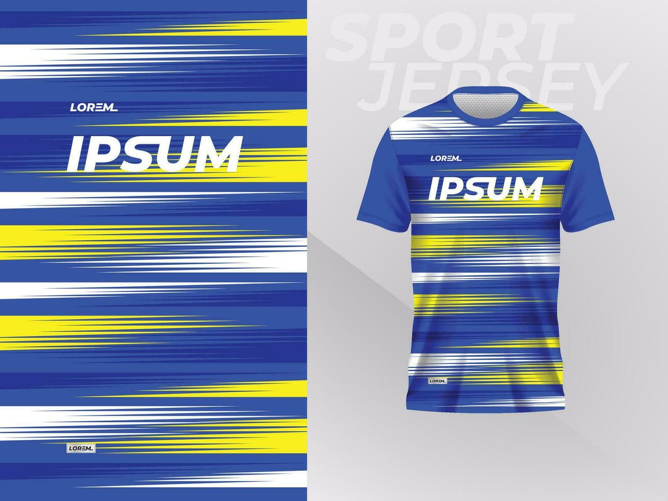 blue yellow shirt mockup design template for sport jersey vector