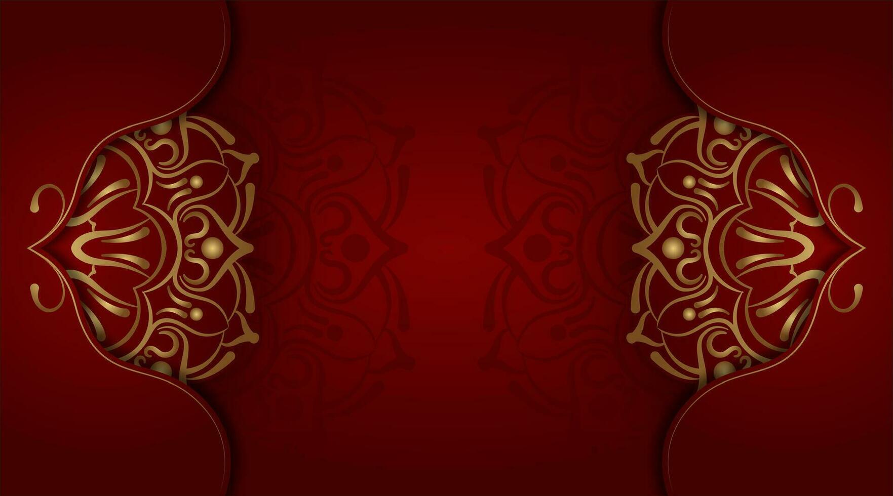 luxury background, with golden mandala ornament vector