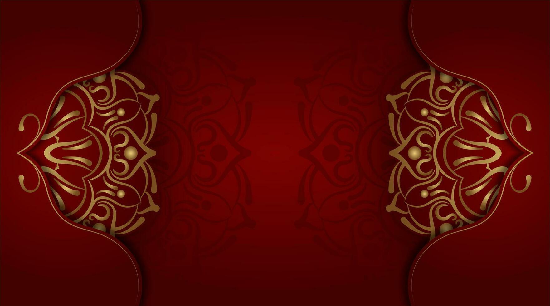 luxury background, with golden mandala ornament vector