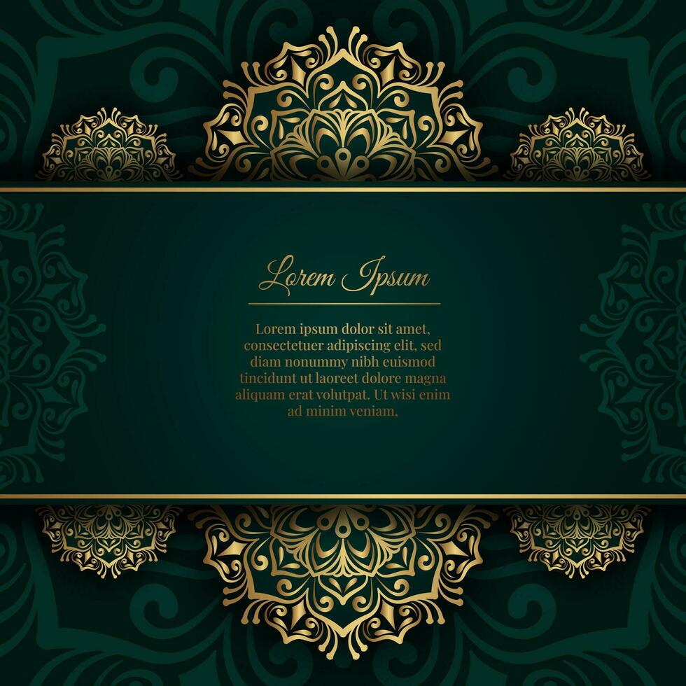 Luxury background, with gold mandala ornament vector