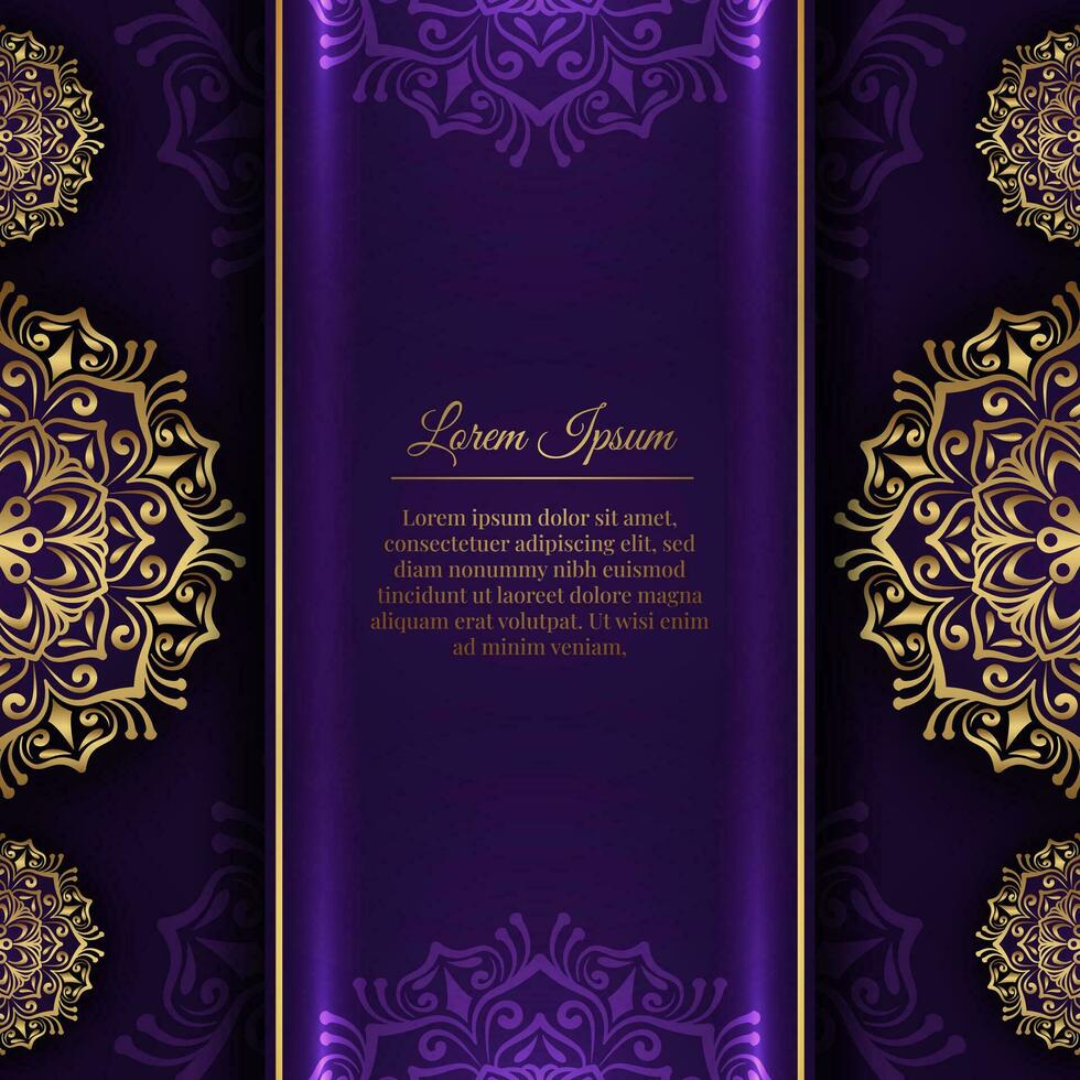 Purple background with ornamental mandala vector