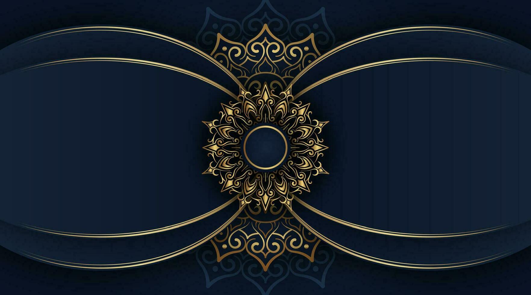 Luxury background with golden mandala ornament vector