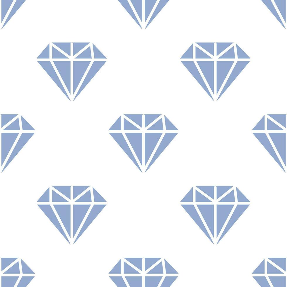 Seamless pattern with diamond stones vector