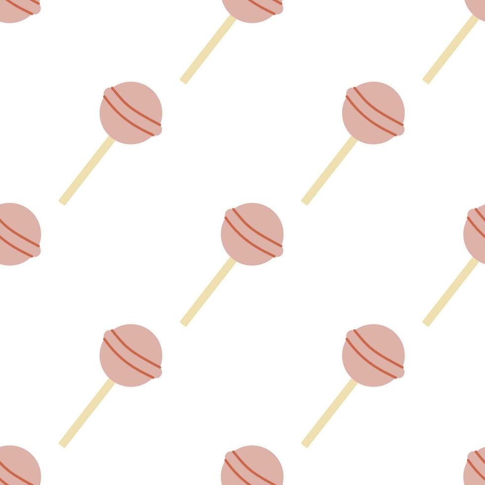Seamless pattern with lollipops Vintage fruit candies vector