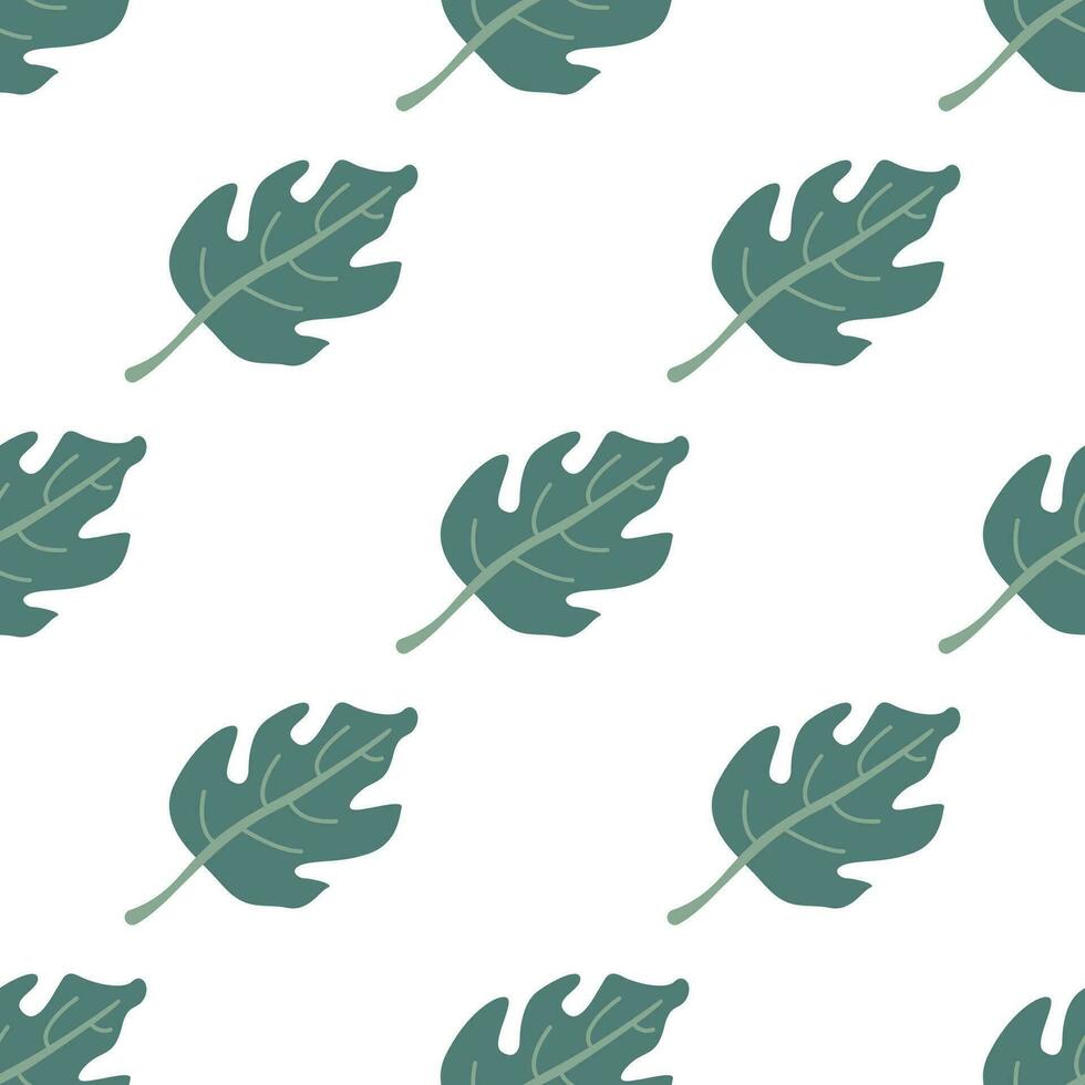 Seamless pattern with leaves monstera vector