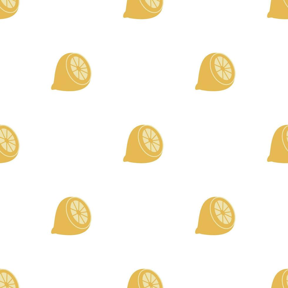 Seamless pattern with lemons vector