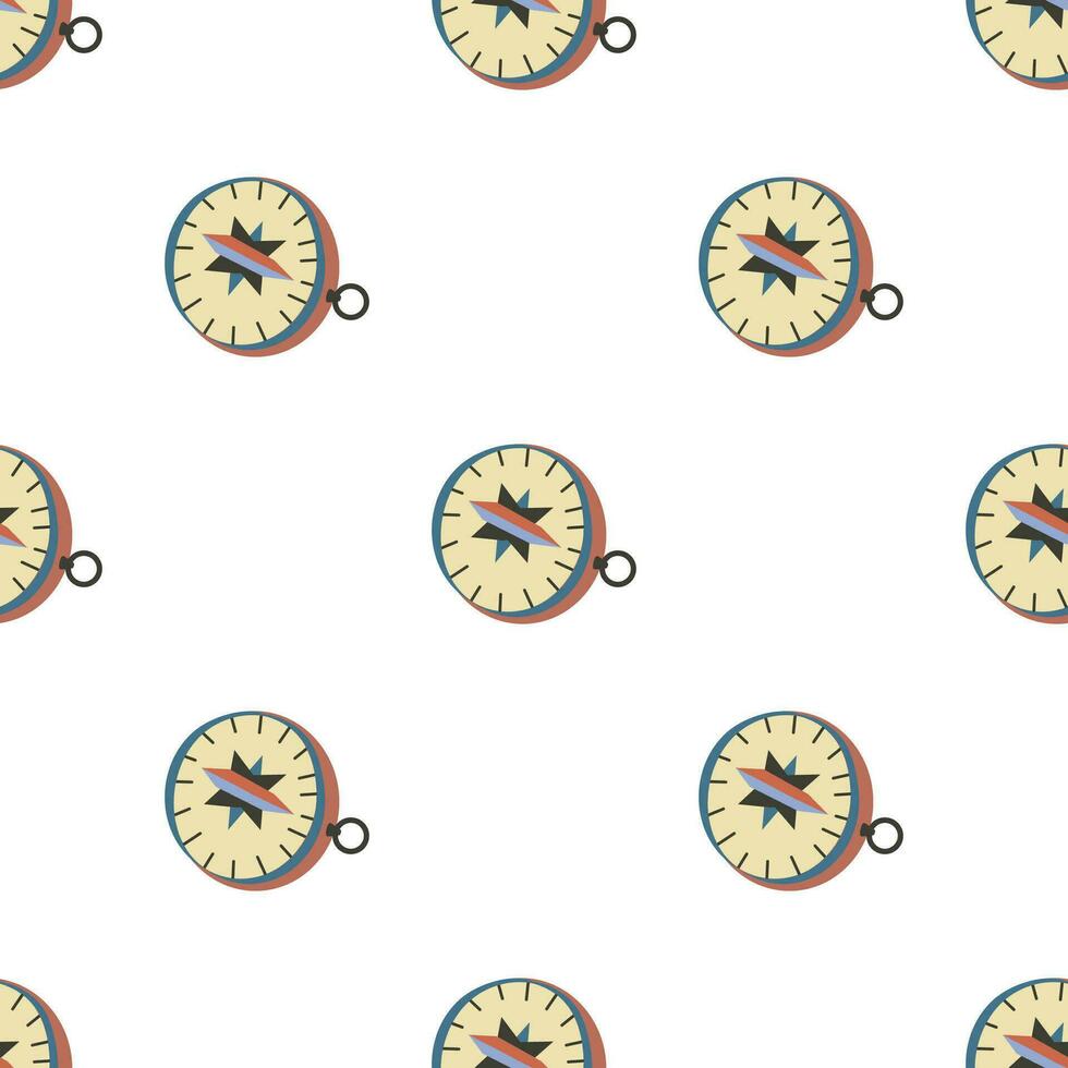 Seamless pattern with compasses vector