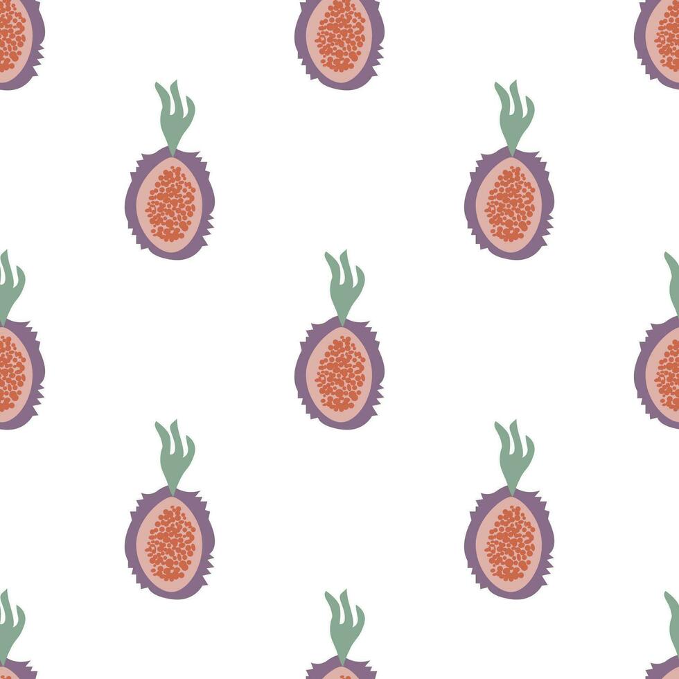 Seamless pattern with Dragon fruit vector