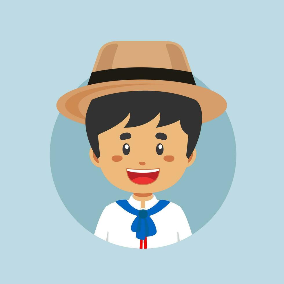 Avatar of a Dominican Republic Character vector