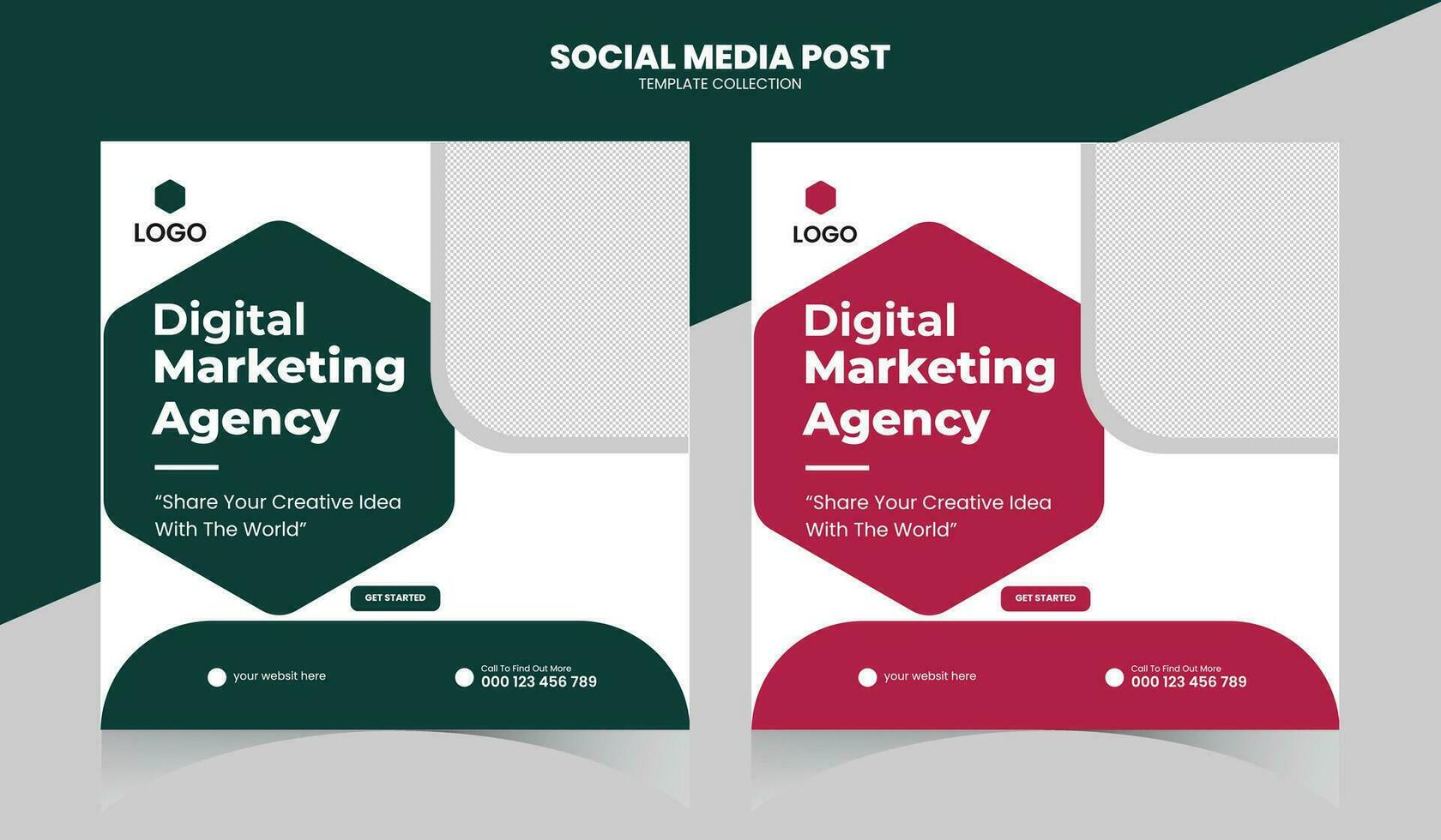 Social Media Post Template vector